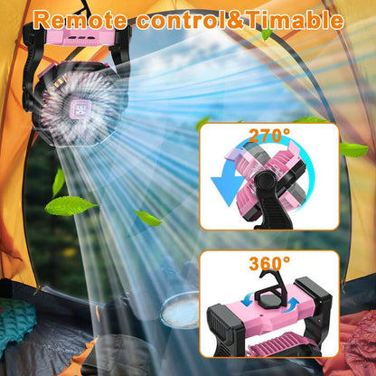 LED Lantern Camping Fan with Hook