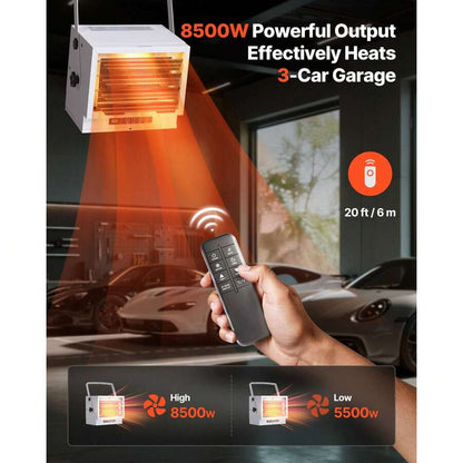 240 V Wall/Ceiling Garage Heater — Model Options