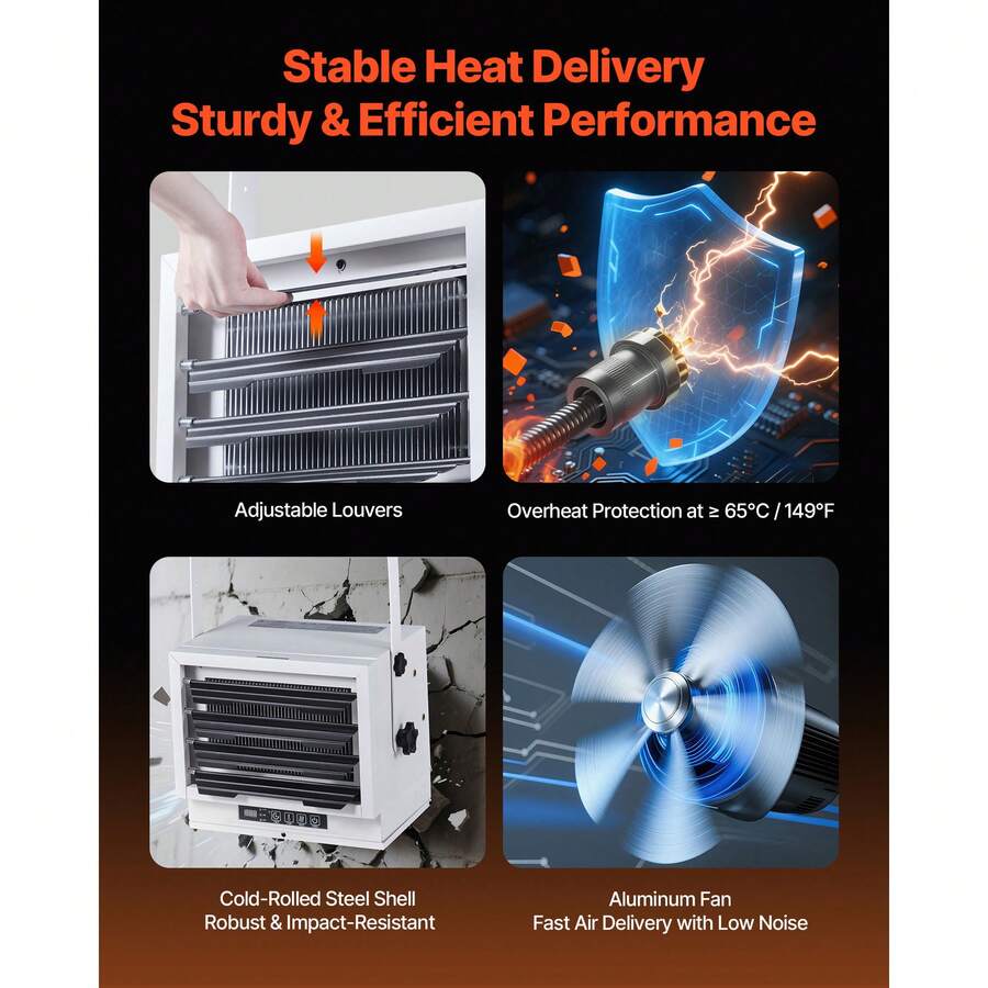 240 V Wall/Ceiling Garage Heater — Model Options