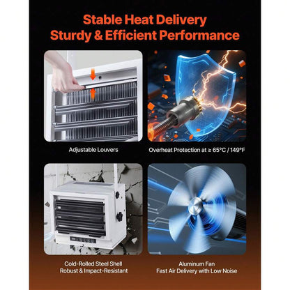 240 V Wall/Ceiling Garage Heater — Model Options