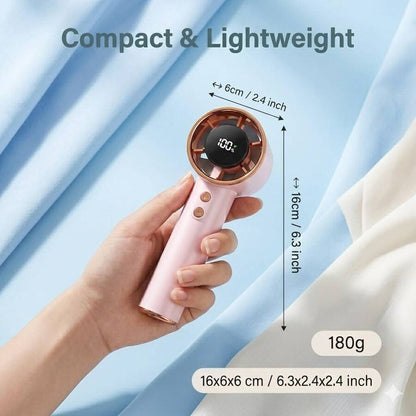 Pocket Fan with Digital Display & Rhinestone Bezel