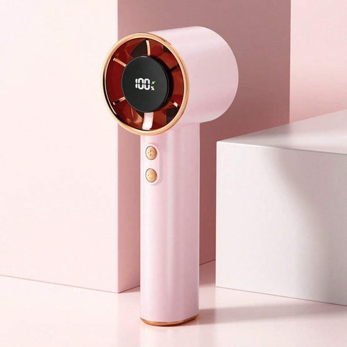 Pocket Fan with Digital Display & Rhinestone Bezel