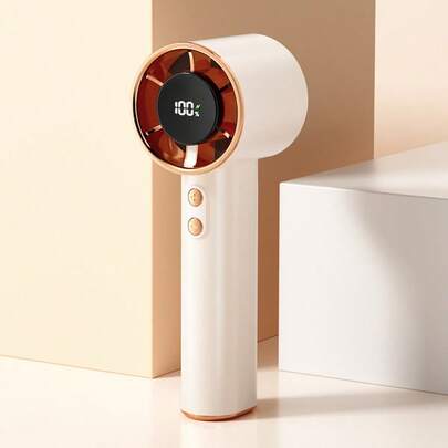 Pocket Fan with Digital Display & Rhinestone Bezel