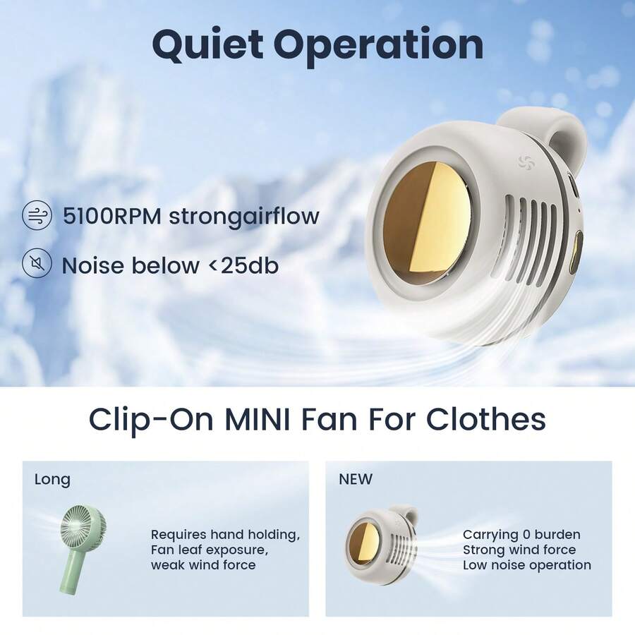 Clip-On Personal Fan with 3 Speeds