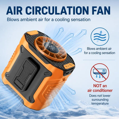 Rechargeable Waist & Neck Fan with Digital Display