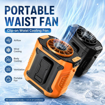 Rechargeable Waist & Neck Fan with Digital Display