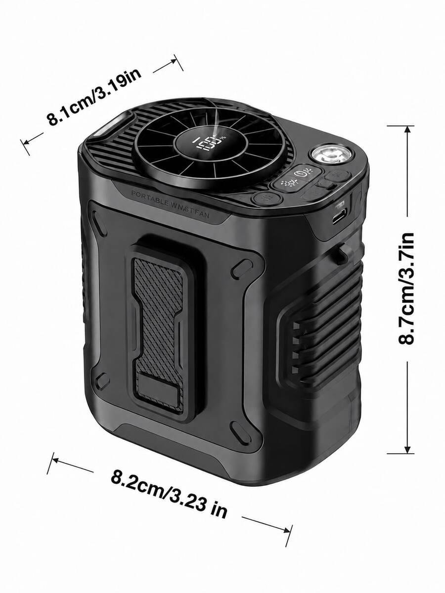 Rechargeable Waist & Neck Fan with Digital Display