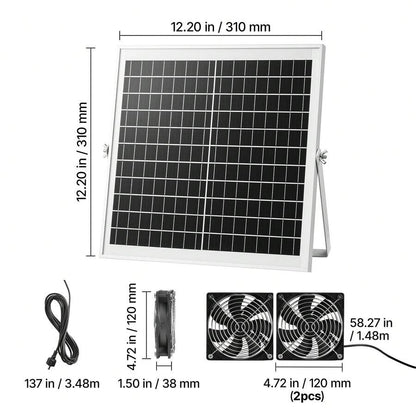 Solar-Powered Ventilation Fan Kit
