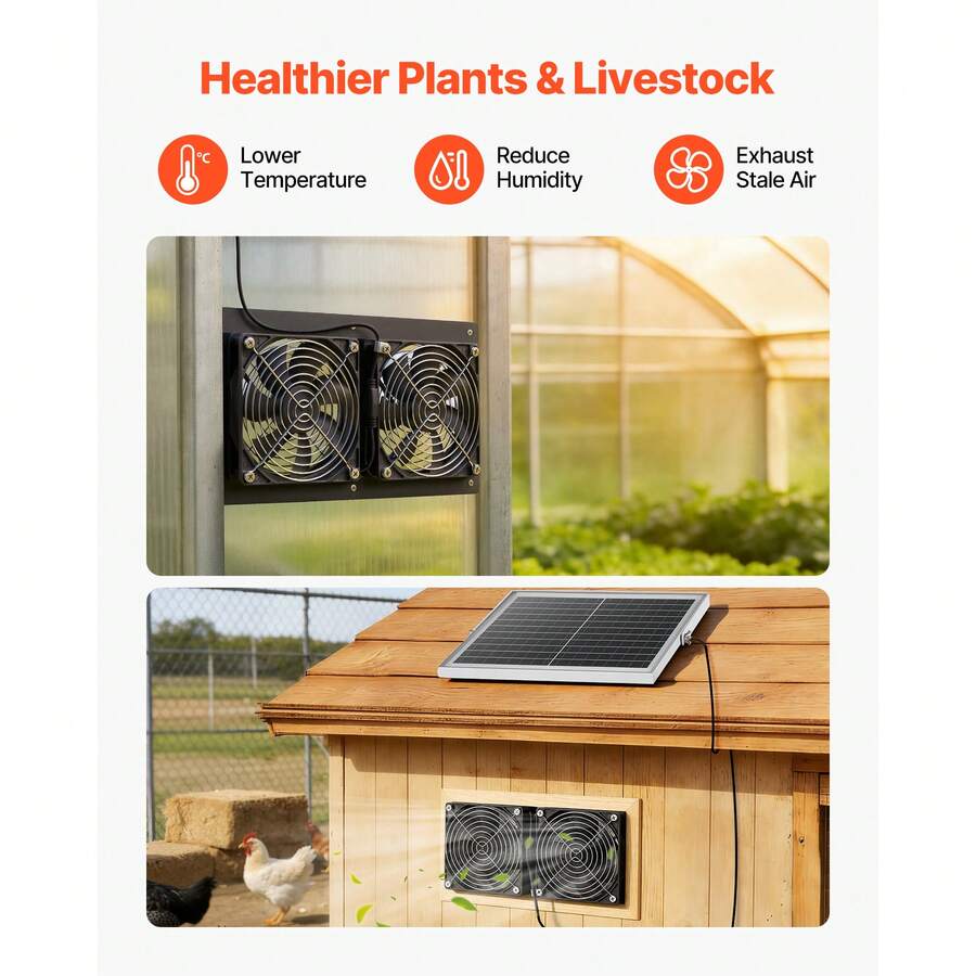 Solar-Powered Ventilation Fan Kit