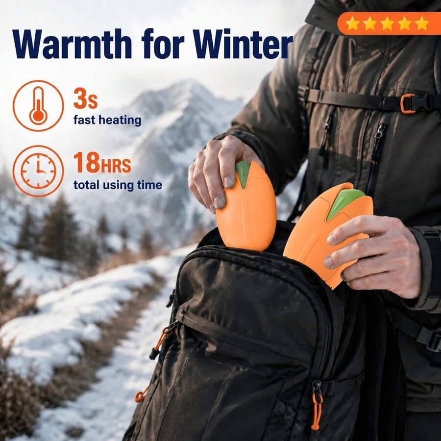 Double-Sided Rechargeable Hand Warmers — 2 Pack