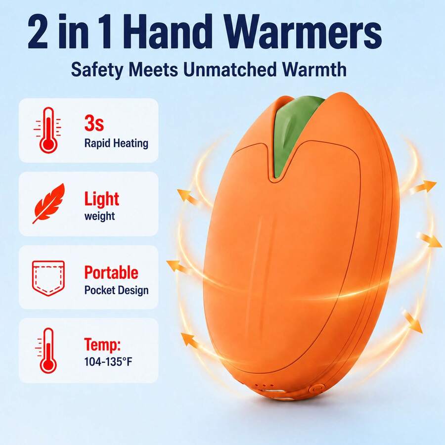 Double-Sided Rechargeable Hand Warmers — 2 Pack