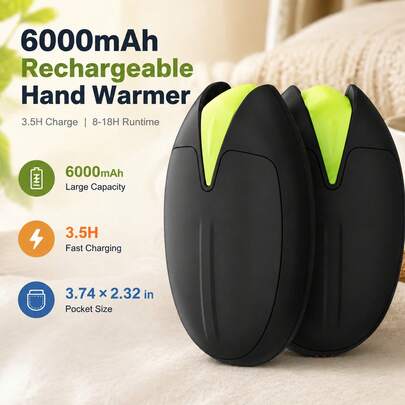 Double-Sided Rechargeable Hand Warmers — 2 Pack