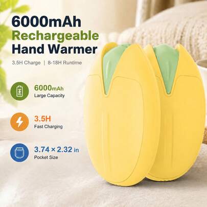 Double-Sided Rechargeable Hand Warmers — 2 Pack