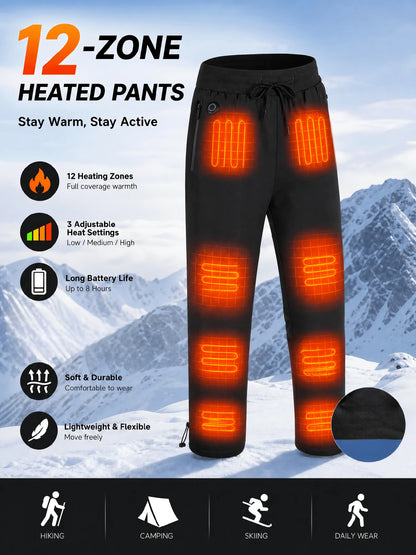 12-Zone USB Heated Pants — Power Bank Not Included